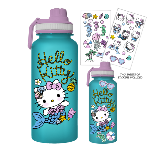 Hello Kitty Mermaid 32oz Water Bottle with Stickers
