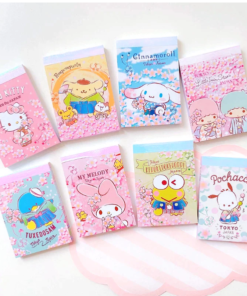 Sanrio Sakura Mini Memo Pad: Kerokerokeroppi, My Melody, Cinnamoroll