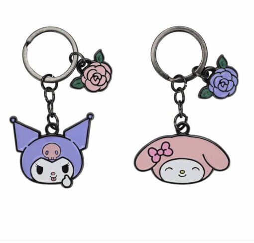 My Melody & Kuromi Besties Galentines Enamel Filled Keychains (Set of Two)