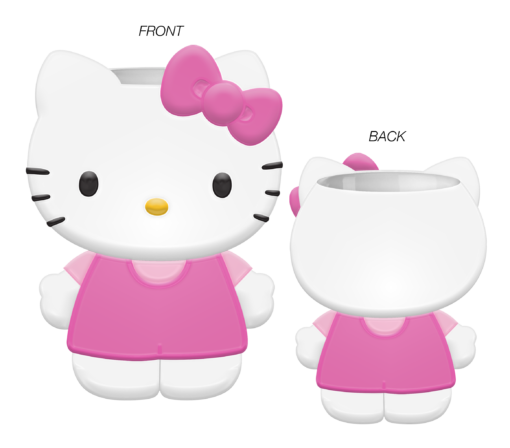 Hello Kitty Full Body Pink Outfit Ceramic 3D Sculpted Mug