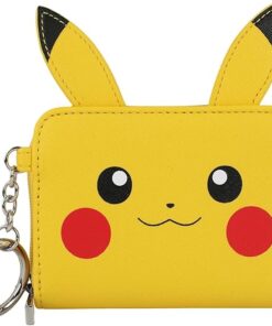 Pokemon Pikachu Face Yellow Mini Zip Around Wallet