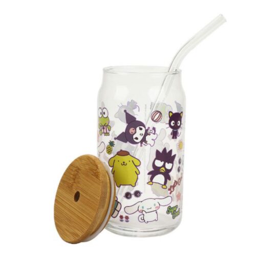 Hello Kitty and Friends 15oz. Glass Bamboo Tumbler