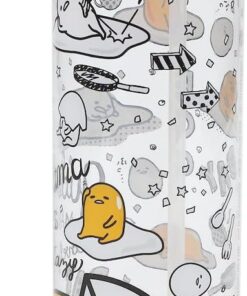 Gudetama Lazy Egg Skillets & Arrows 24 oz Plastic Water Bottle