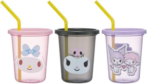 My Melody & Kuromi Tumbler with Lid and Straw 3pcs set