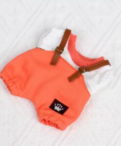 Red Overalls with White Undershirt | Mini Plushwear Outfit