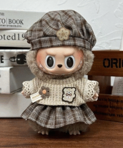 Brown Plaid Girl Outfit 3 - Piece Outfit Set | Mini Plushwear Outfit